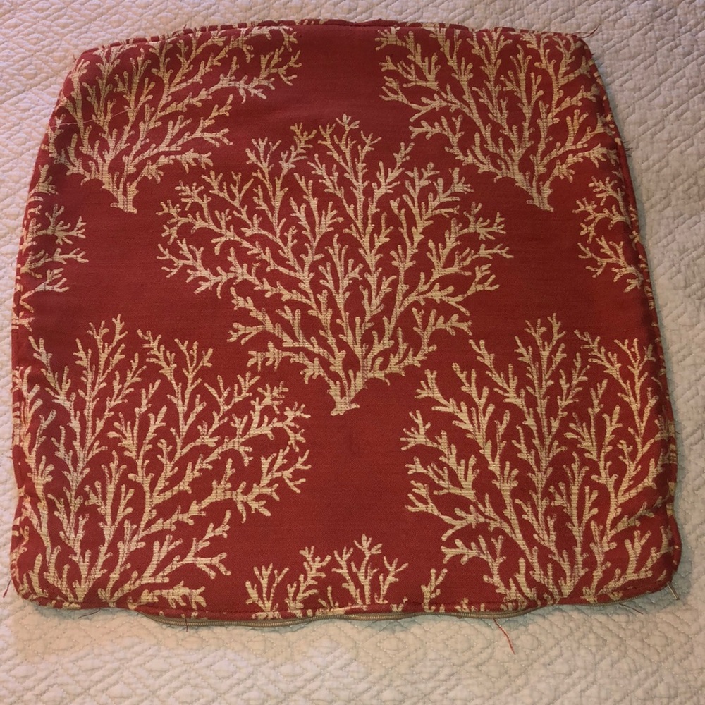Coral pillow case.